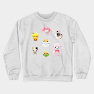 Fairykei Kawaii Plushies Sticker Pack Crewneck Sweatshirt